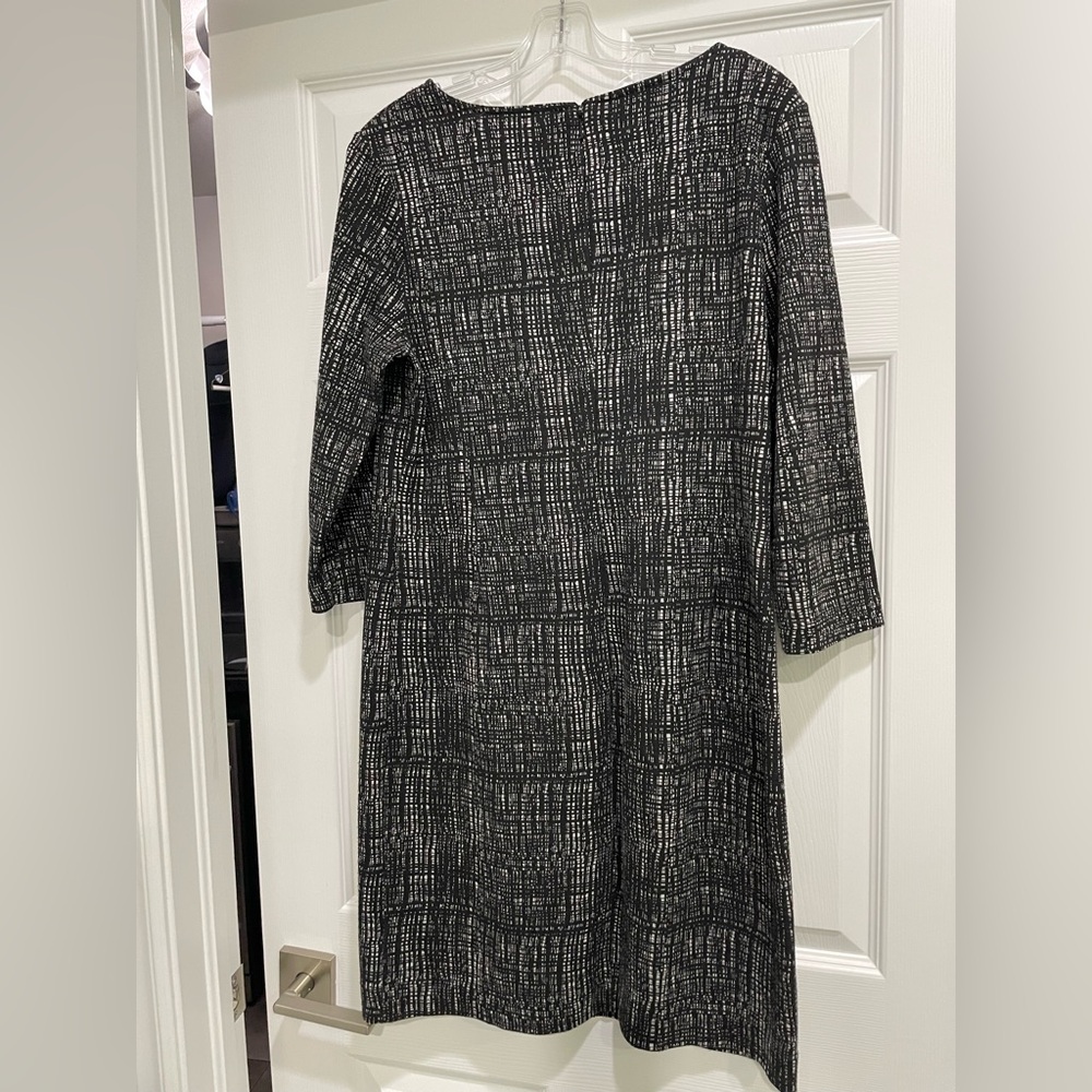 Talbots Elegant Black and White Women's Dress